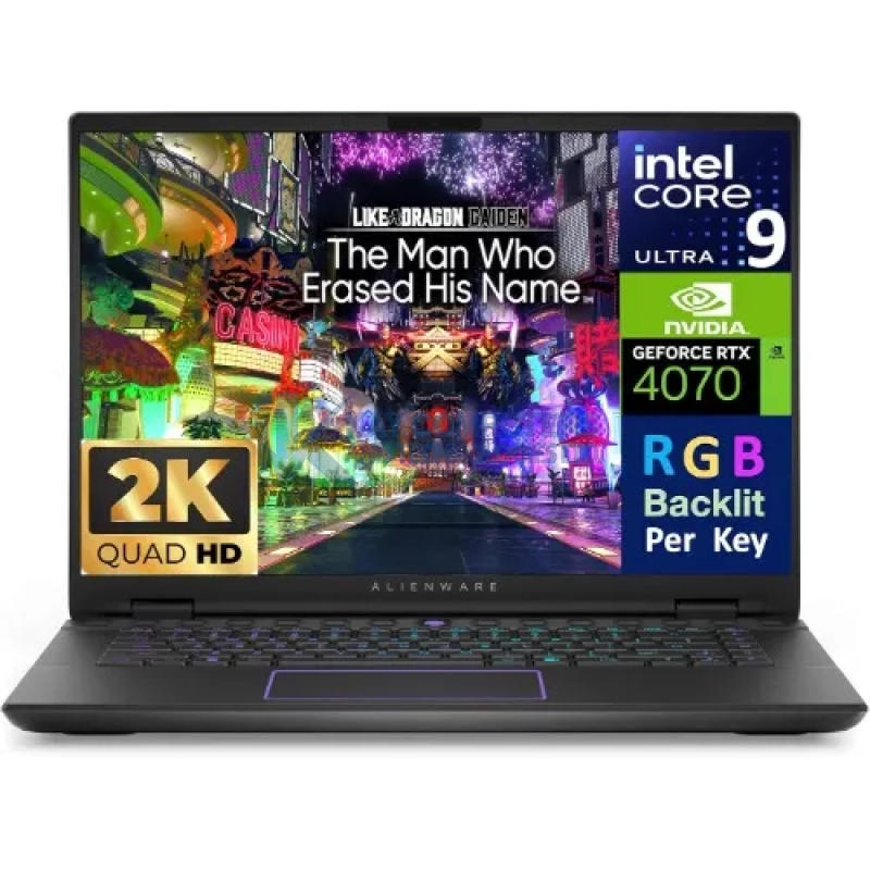 Dell Alienware M16 Ultra 9 13th Gen – 16GB RAM 1TB SSD – RTX 4070 8GB – 8K Display – RGB Backlit –1 Dell Alienware M16 Ultra 9 13th Gen – 16GB RAM 1TB SSD – RTX 4070 8GB – 8K Display – RGB Backlit –1